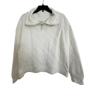 Marist College Gear For Sports Womens 1/4 Zip Pullover Quilted Zip Cream Small